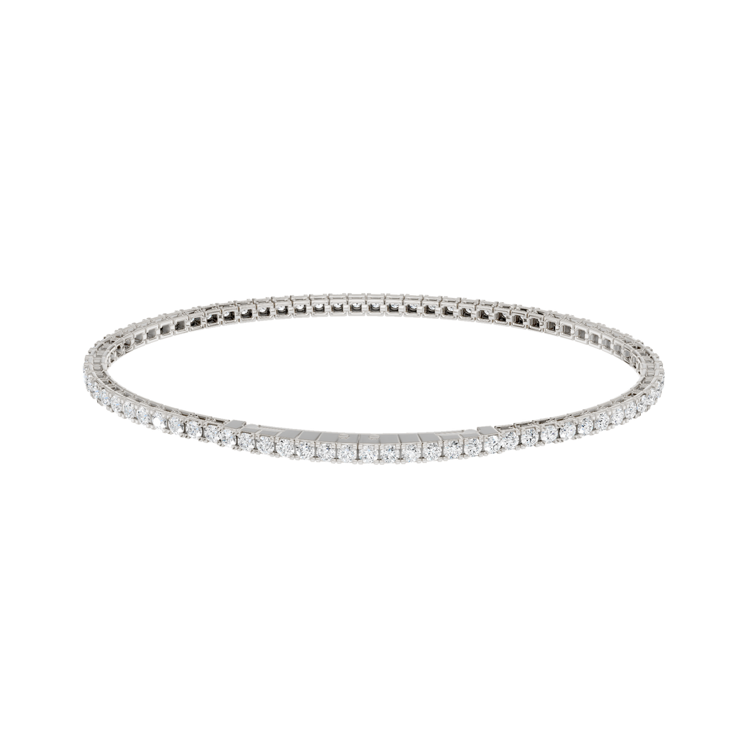 Eternity Tennis Bracelet (Round) in 14K White Gold – Silvadi Jewelry Aurora CO