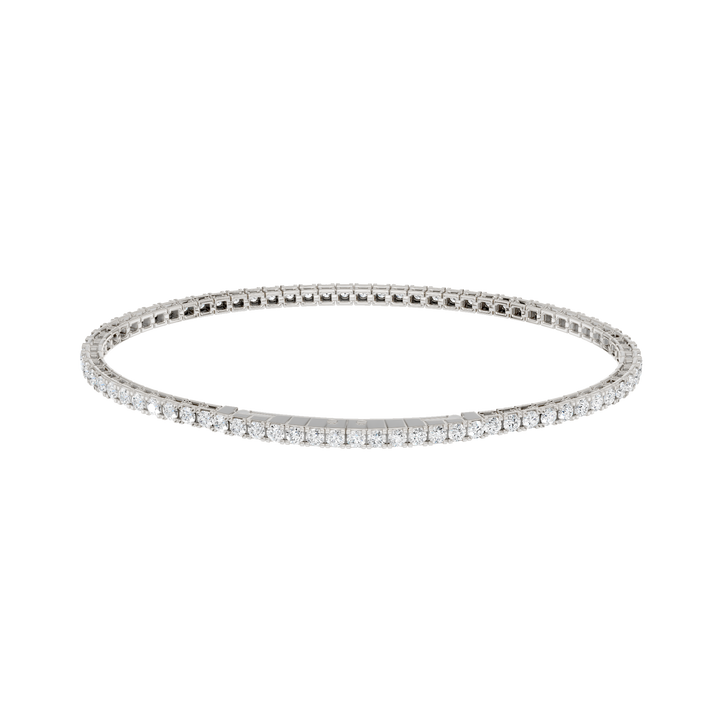 Eternity Tennis Bracelet (Round) in 14K White Gold – Silvadi Jewelry Aurora CO
