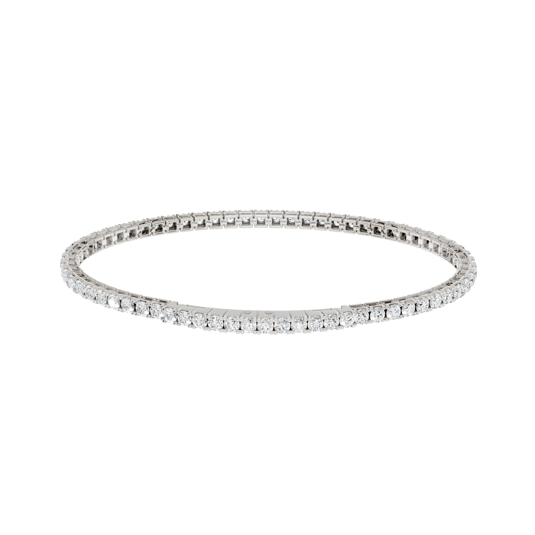 Eternity Tennis Bracelet (Round) in 14K White Gold – Silvadi Jewelry Aurora CO