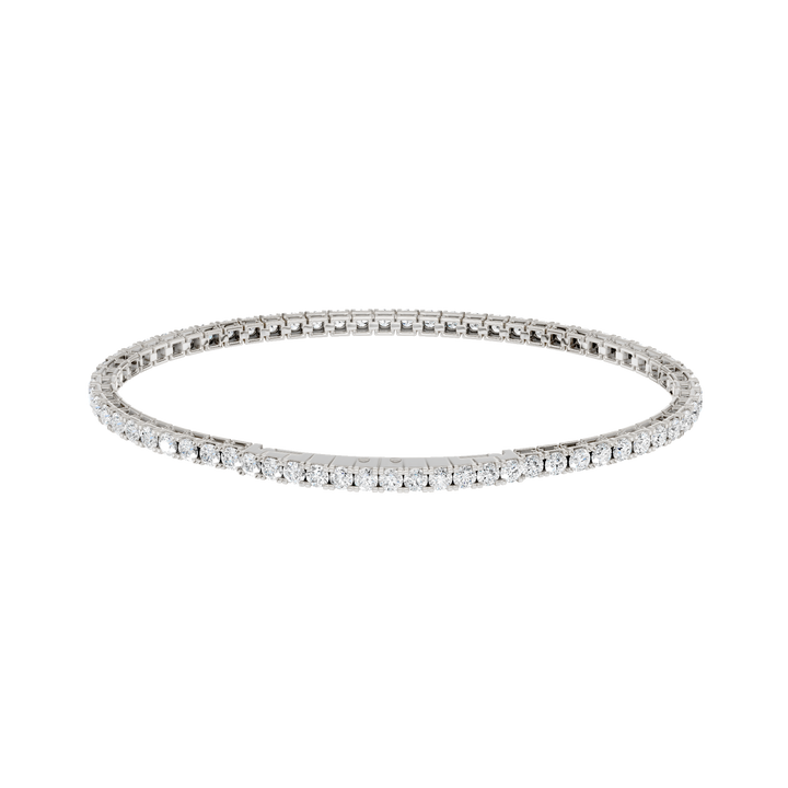Eternity Tennis Bracelet (Round) in 14K White Gold – Silvadi Jewelry Aurora CO