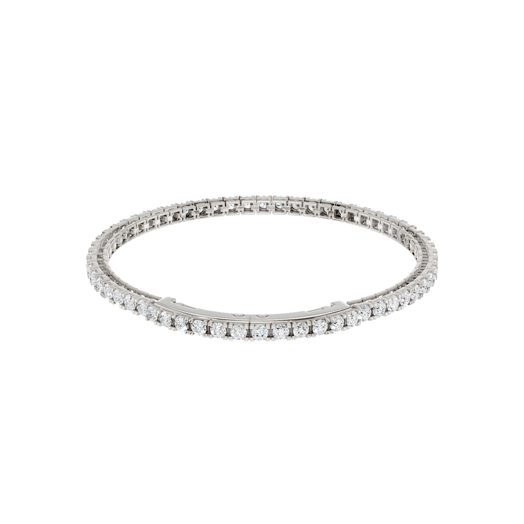 Eternity Tennis Bracelet (Round) in 14K White Gold – Silvadi Jewelry Aurora CO