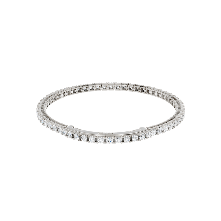 Eternity Tennis Bracelet (Round) in 14K White Gold – Silvadi Jewelry Aurora CO