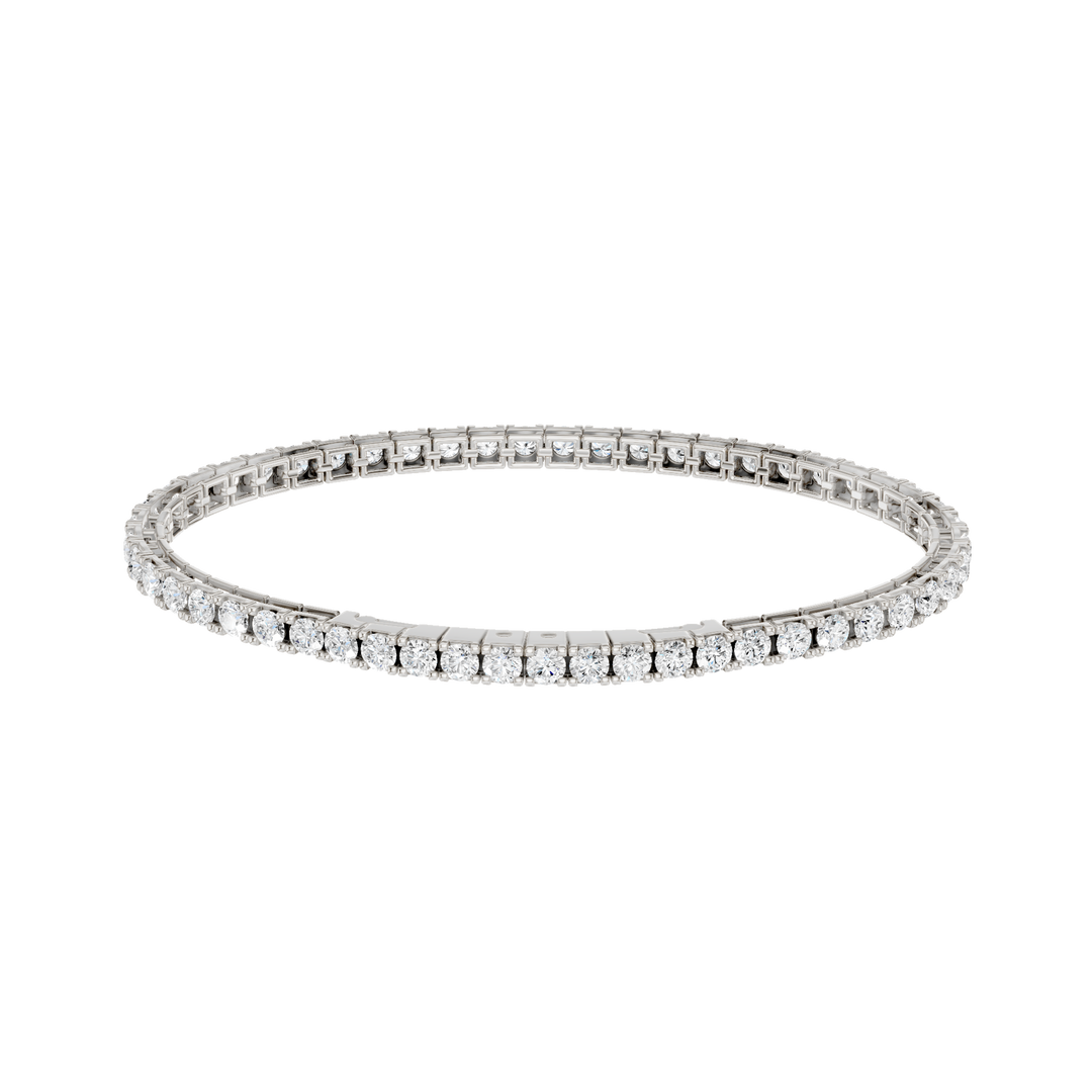 Eternity Tennis Bracelet (Round) in 14K White Gold – Silvadi Jewelry Aurora CO