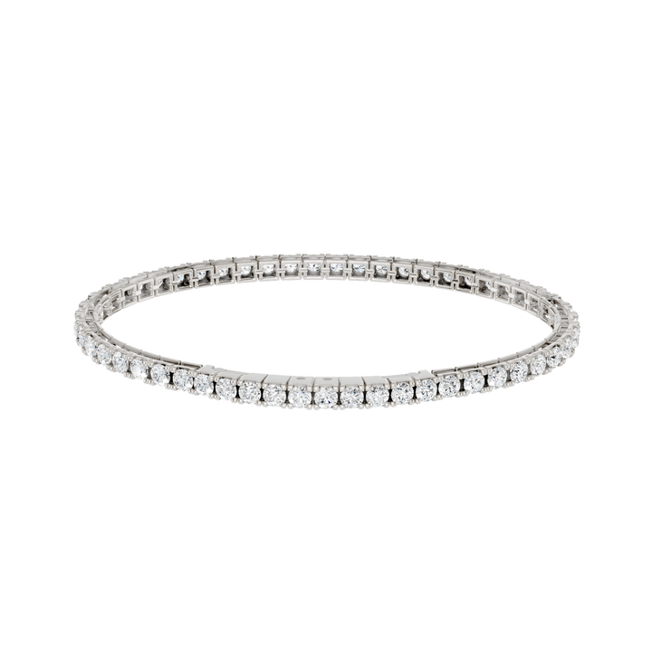 Eternity Tennis Bracelet (Round) in 14K White Gold – Silvadi Jewelry Aurora CO