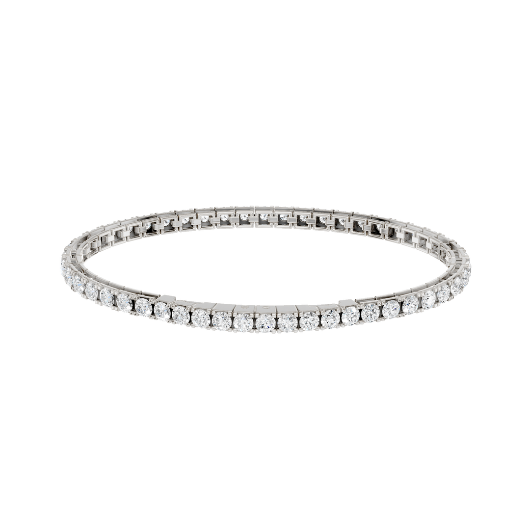 Eternity Tennis Bracelet (Round) in 14K White Gold – Silvadi Jewelry Aurora CO