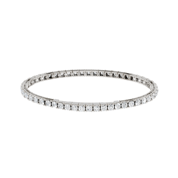 Eternity Tennis Bracelet (Round) in 14K White Gold – Silvadi Jewelry Aurora CO