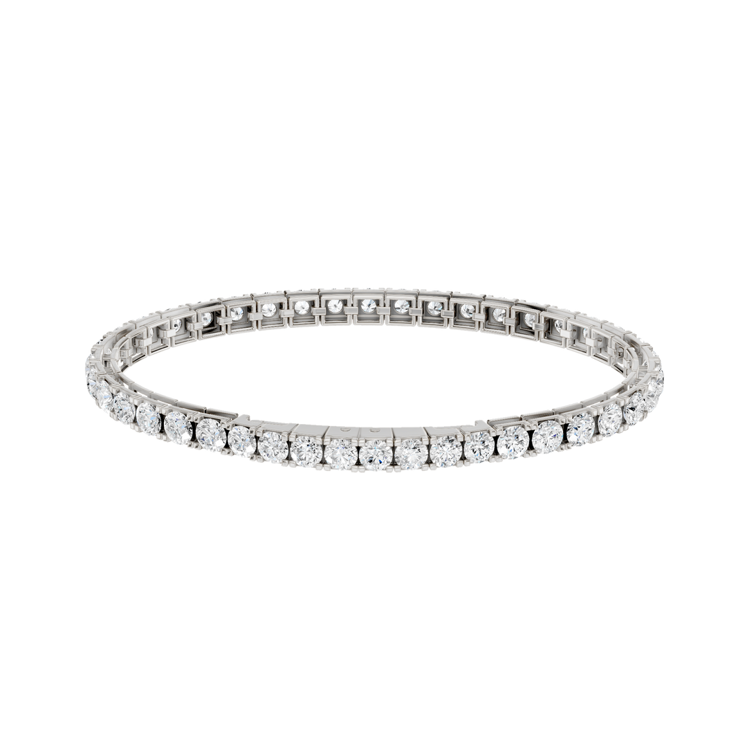 Eternity Tennis Bracelet (Round) in 14K White Gold – Silvadi Jewelry Aurora CO