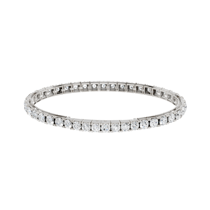 Eternity Tennis Bracelet (Round) in 14K White Gold – Silvadi Jewelry Aurora CO