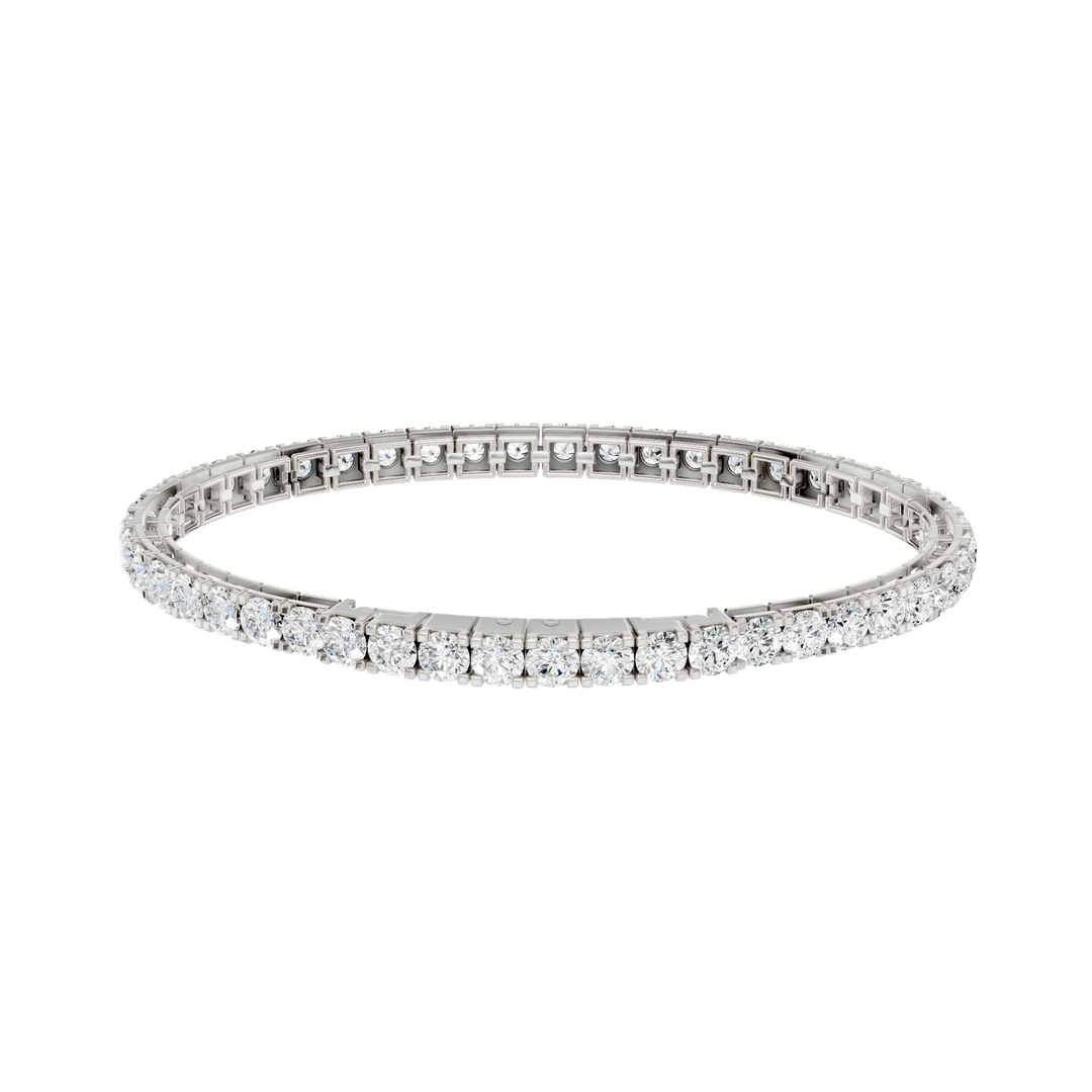 Eternity Tennis Bracelet (Round) in 14K White Gold – Silvadi Jewelry Aurora CO