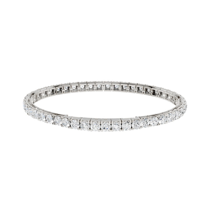 Eternity Tennis Bracelet (Round) in 14K White Gold – Silvadi Jewelry Aurora CO