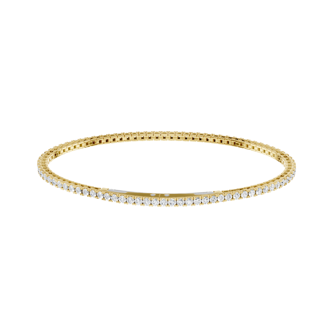 Eternity Tennis Bracelet (Round) in 14K Yellow Gold – Silvadi Jewelry Aurora CO