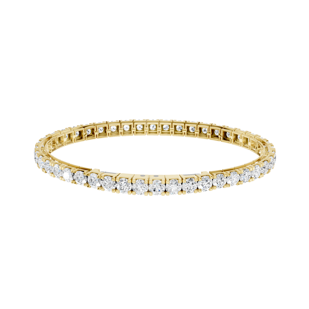 Eternity Tennis Bracelet (Round) in 14K Yellow Gold – Silvadi Jewelry Aurora CO