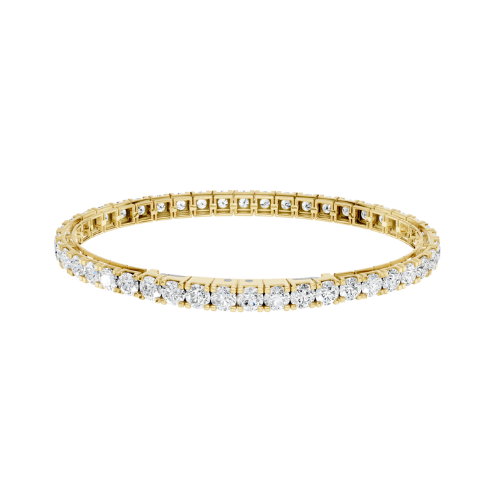 Eternity Tennis Bracelet (Round) in 14K Yellow Gold – Silvadi Jewelry Aurora CO