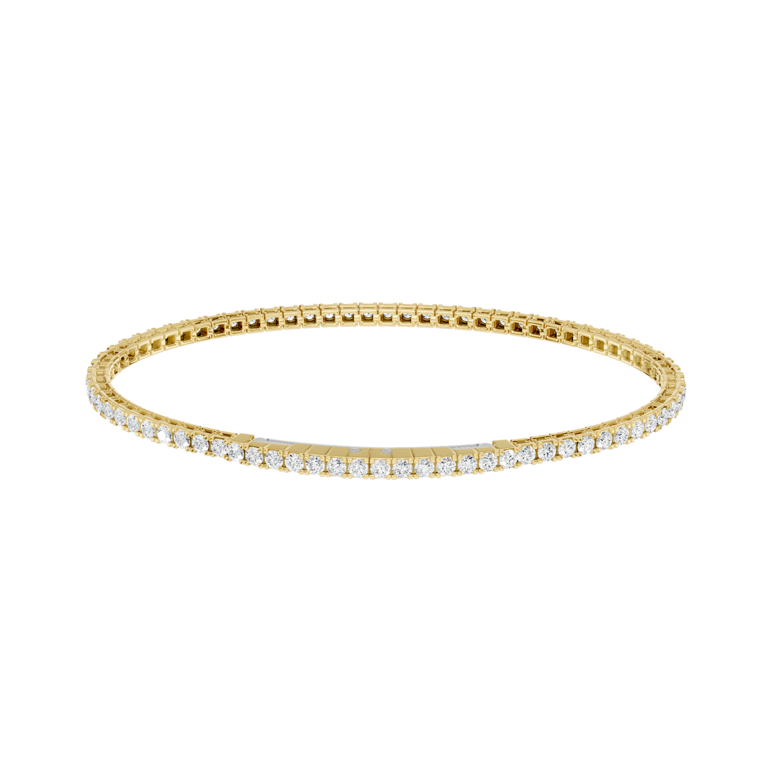 Eternity Tennis Bracelet (Round) in 14K Yellow Gold – Silvadi Jewelry Aurora CO