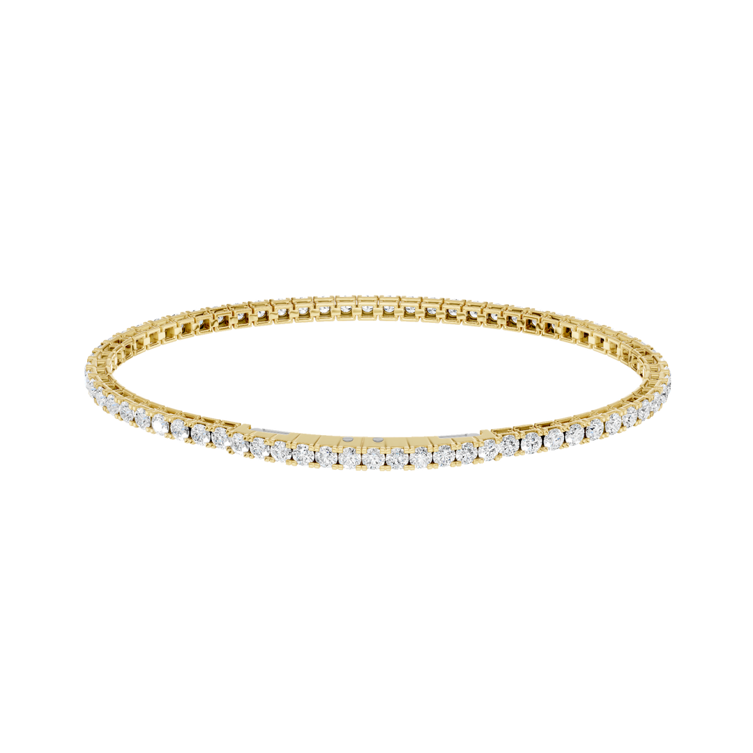 Eternity Tennis Bracelet (Round) in 14K Yellow Gold – Silvadi Jewelry Aurora CO