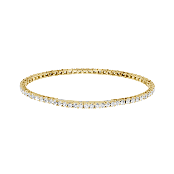 Eternity Tennis Bracelet (Round) in 14K Yellow Gold – Silvadi Jewelry Aurora CO