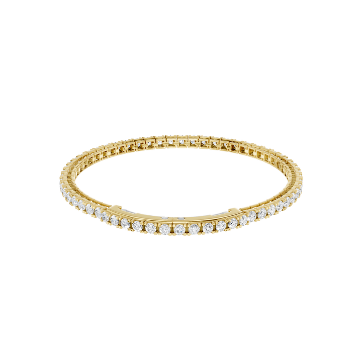 Eternity Tennis Bracelet (Round) in 14K Yellow Gold – Silvadi Jewelry Aurora CO
