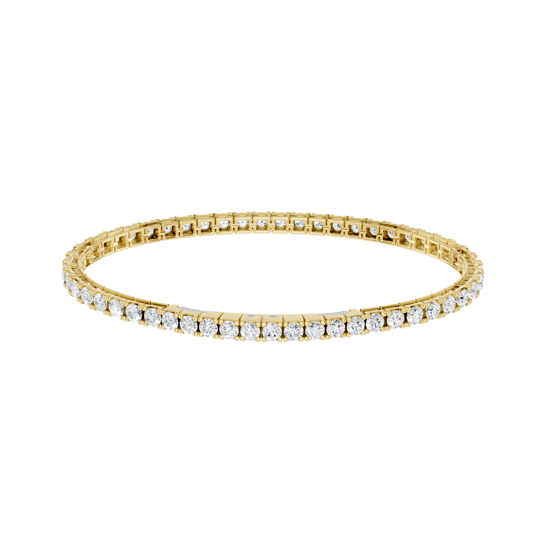 Eternity Tennis Bracelet (Round) in 14K Yellow Gold – Silvadi Jewelry Aurora CO