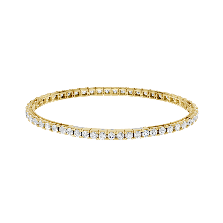 Eternity Tennis Bracelet (Round) in 14K Yellow Gold – Silvadi Jewelry Aurora CO