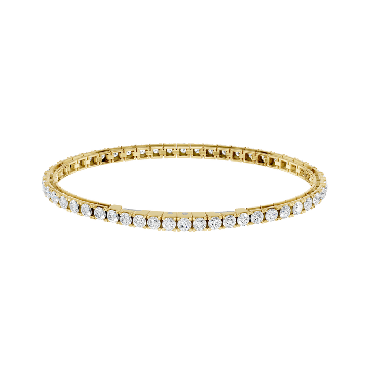 Eternity Tennis Bracelet (Round) in 14K Yellow Gold – Silvadi Jewelry Aurora CO