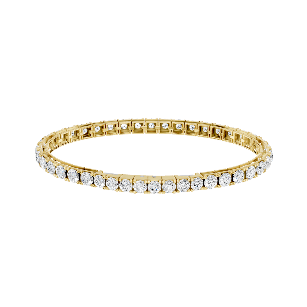 Eternity Tennis Bracelet (Round) in 14K Yellow Gold – Silvadi Jewelry Aurora CO