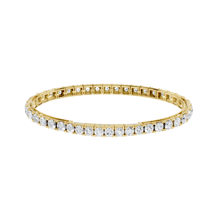 Eternity Tennis Bracelet (Round) in 14K Yellow Gold – Silvadi Jewelry Aurora CO