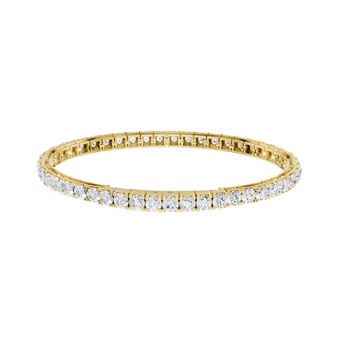 Eternity Tennis Bracelet (Round) in 14K Yellow Gold – Silvadi Jewelry Aurora CO