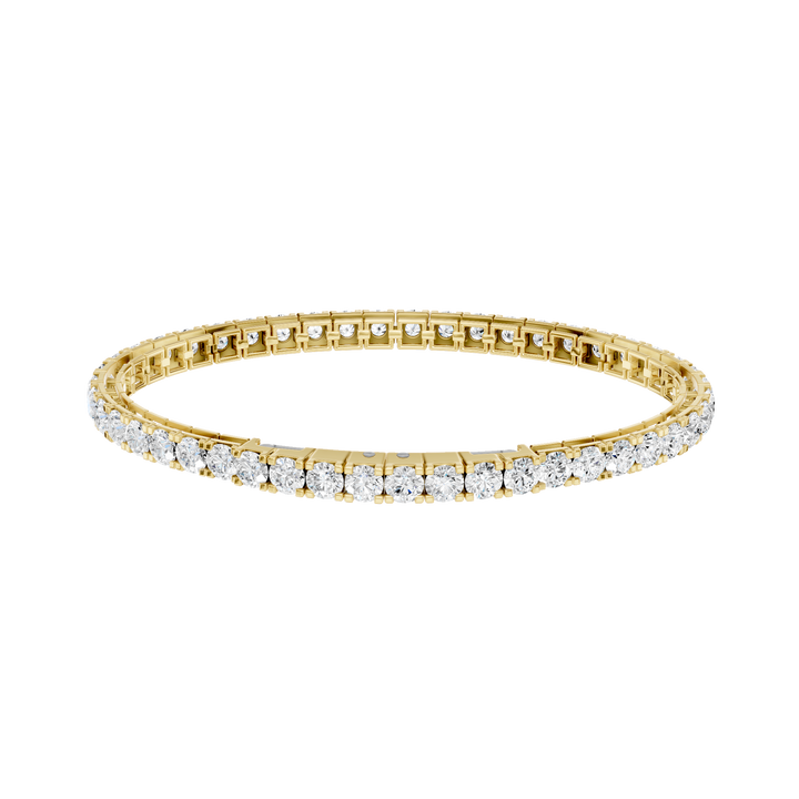 Eternity Tennis Bracelet (Round) in 14K Yellow Gold – Silvadi Jewelry Aurora CO