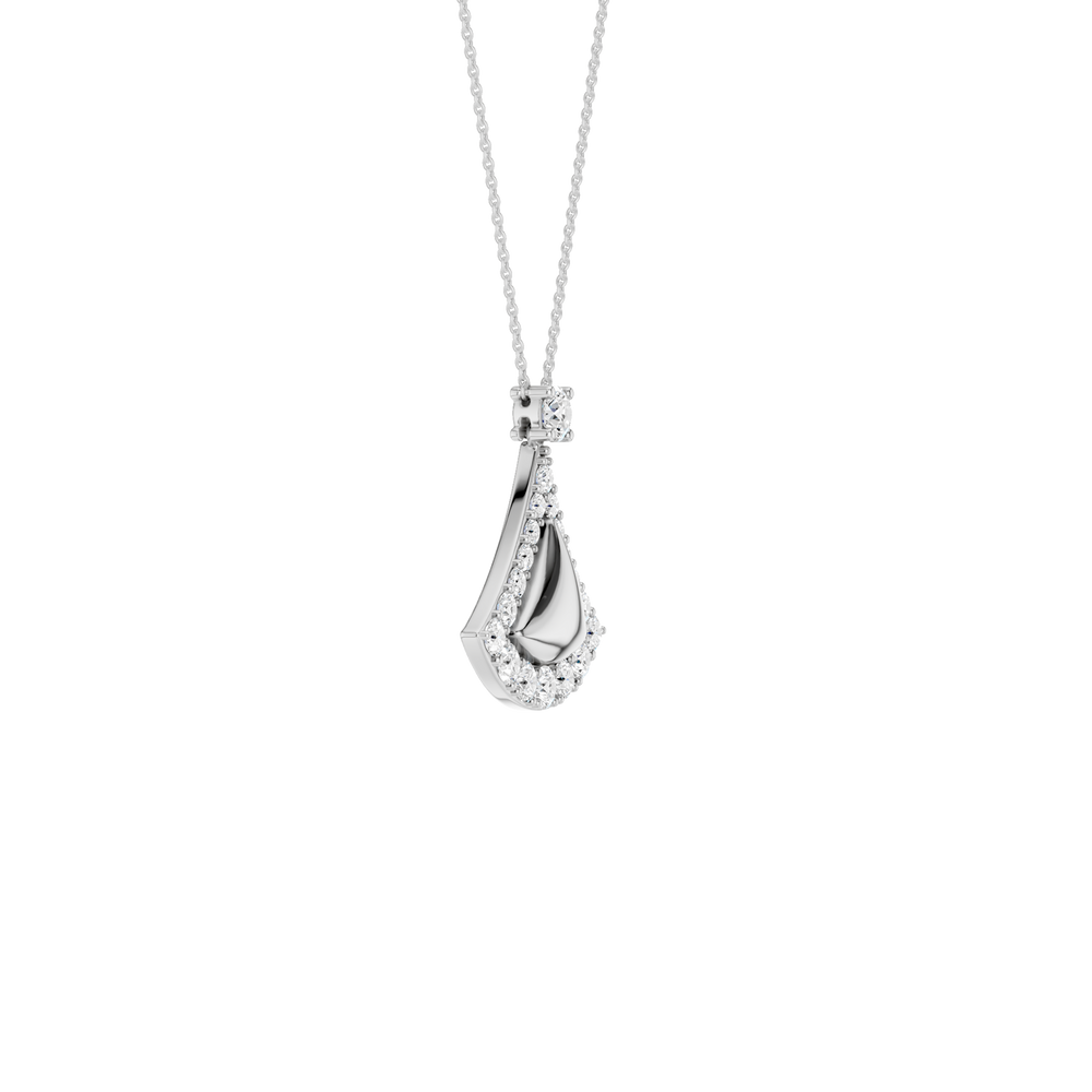 Fan Motif Pendant (Round) in 14K White Gold – Silvadi Jewelry Aurora CO