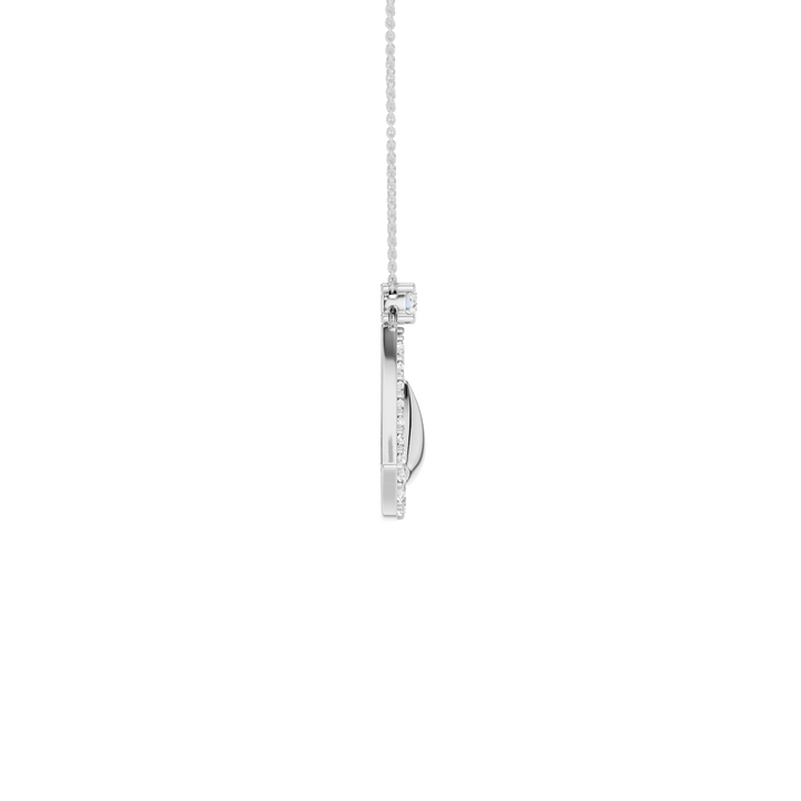 Fan Motif Pendant (Round) in 14K White Gold – Silvadi Jewelry Aurora CO