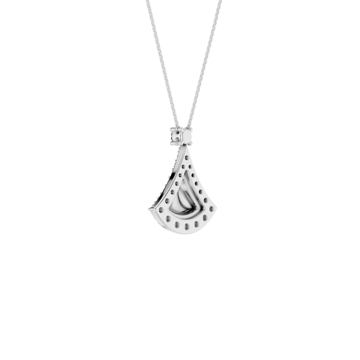 Fan Motif Pendant (Round) in 14K White Gold – Silvadi Jewelry Aurora CO