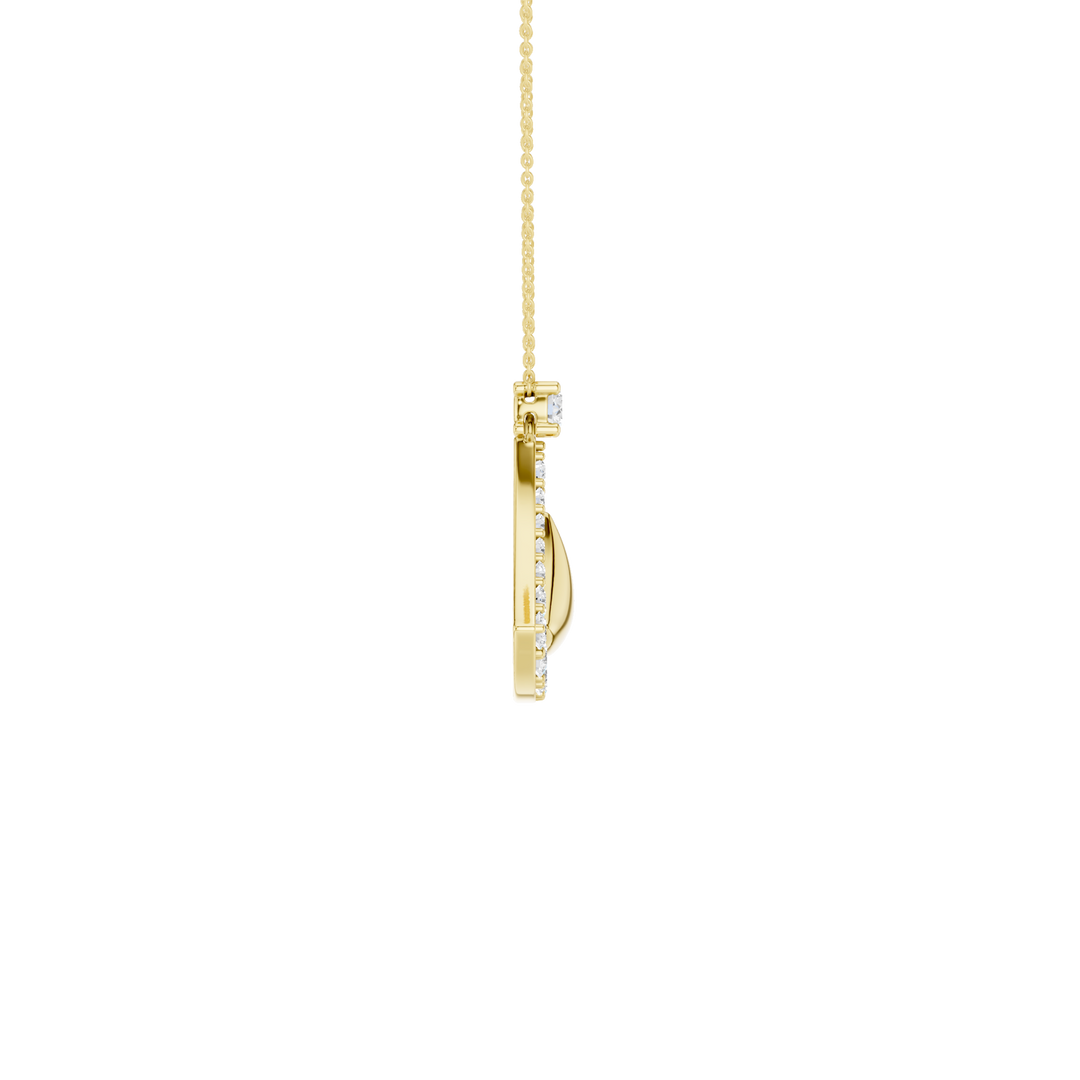 Fan Motif Pendant (Round) in 14K Yellow Gold – Silvadi Jewelry Aurora CO