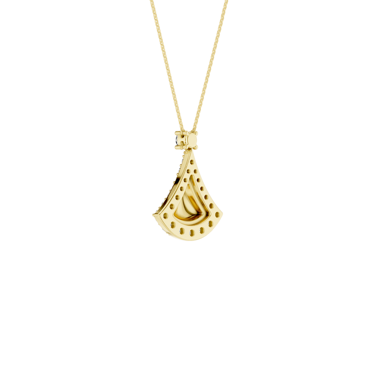 Fan Motif Pendant (Round) in 14K Yellow Gold – Silvadi Jewelry Aurora CO