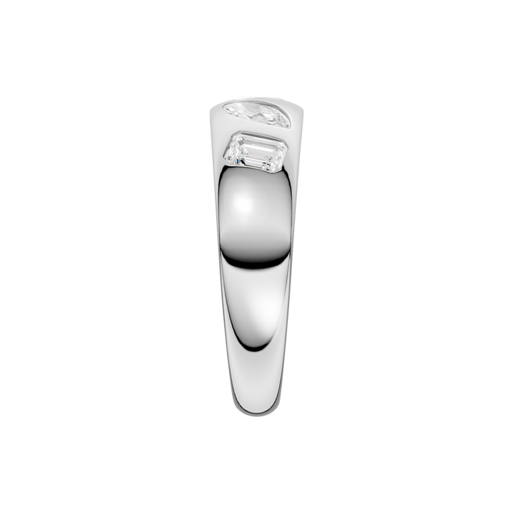 Fancy Shape Flush Set Diamond Ring (Emerald, Marquise) in 14K White Gold – Silvadi Jewelry Aurora CO