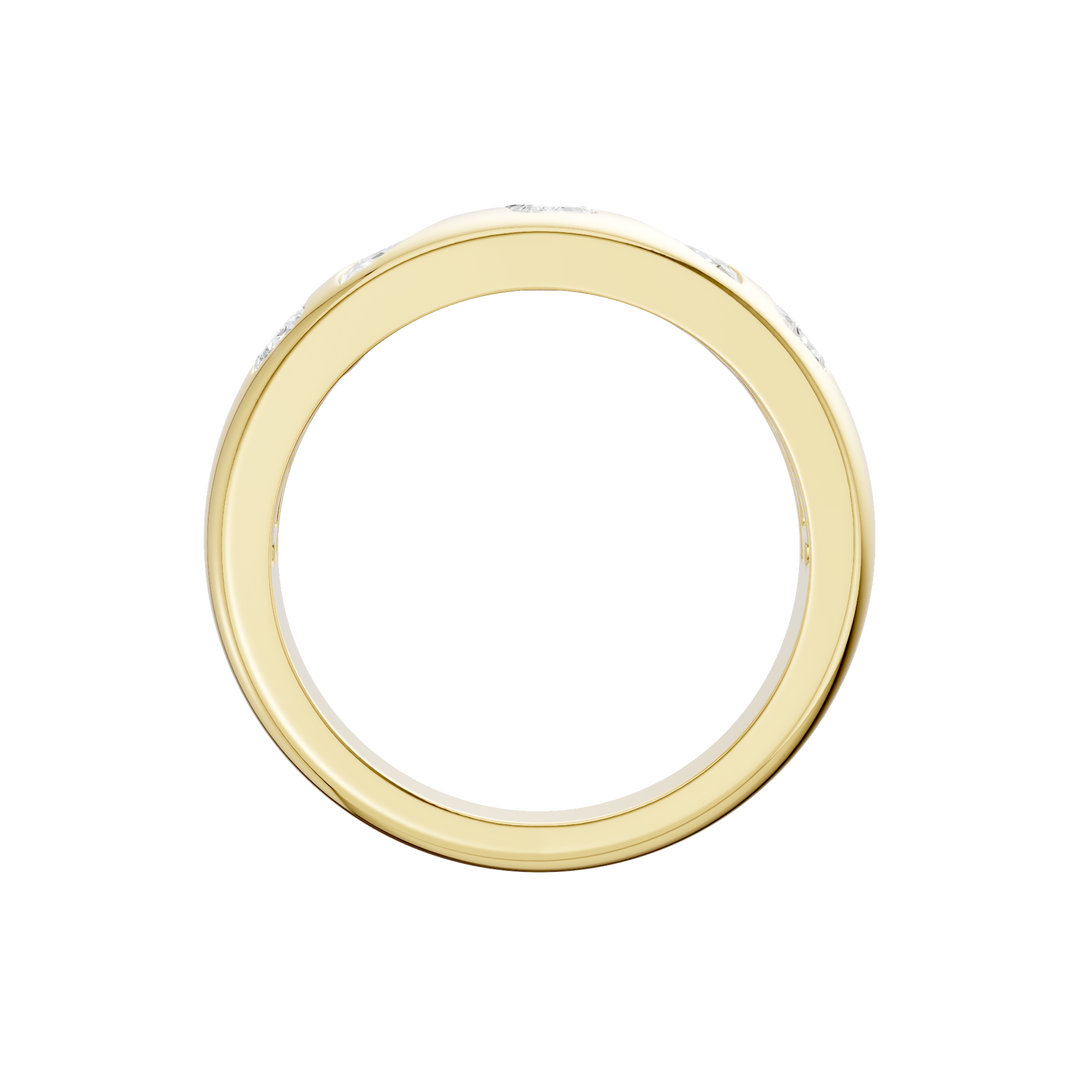 Fancy Shape Flush Set Diamond Ring (Emerald, Marquise) in 14K Yellow Gold – Silvadi Jewelry Aurora CO