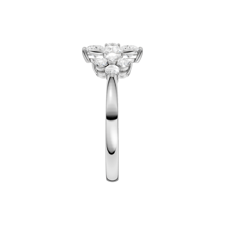 Flower Petals Diamond Ring (Round) in 14K White Gold – Silvadi Jewelry Aurora CO