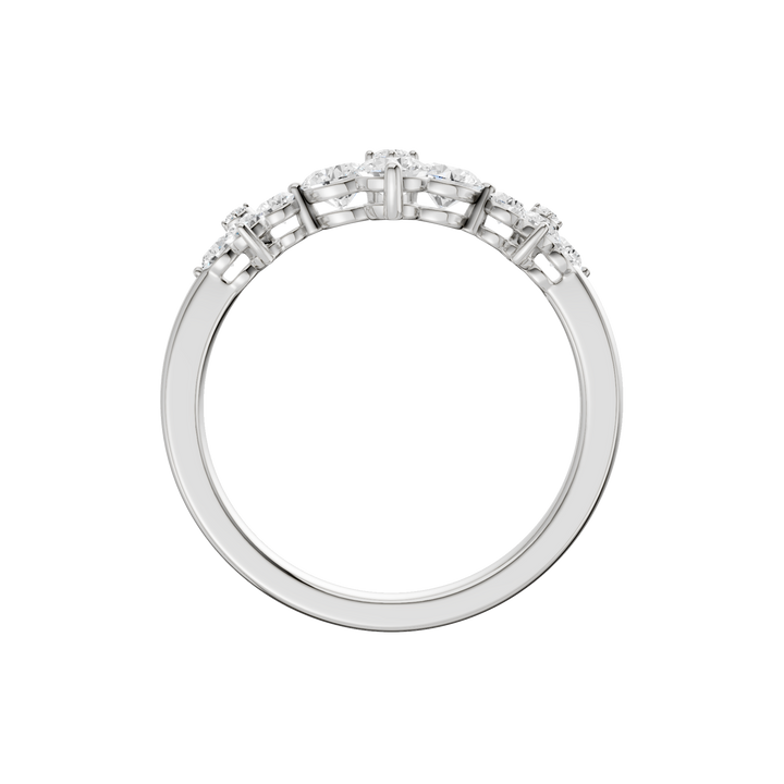 Flower Petals Diamond Ring (Round) in 14K White Gold – Silvadi Jewelry Aurora CO