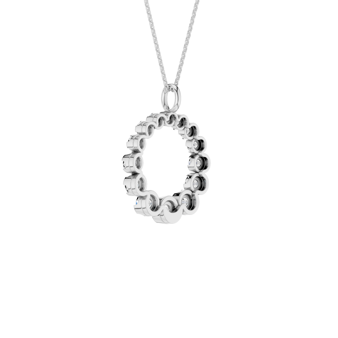 Graduated Circle Pendant (Round) in 14K White Gold – Silvadi Jewelry Aurora CO