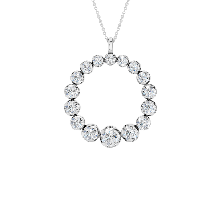 Graduated Circle Pendant (Round) in 14K White Gold – Silvadi Jewelry Aurora CO