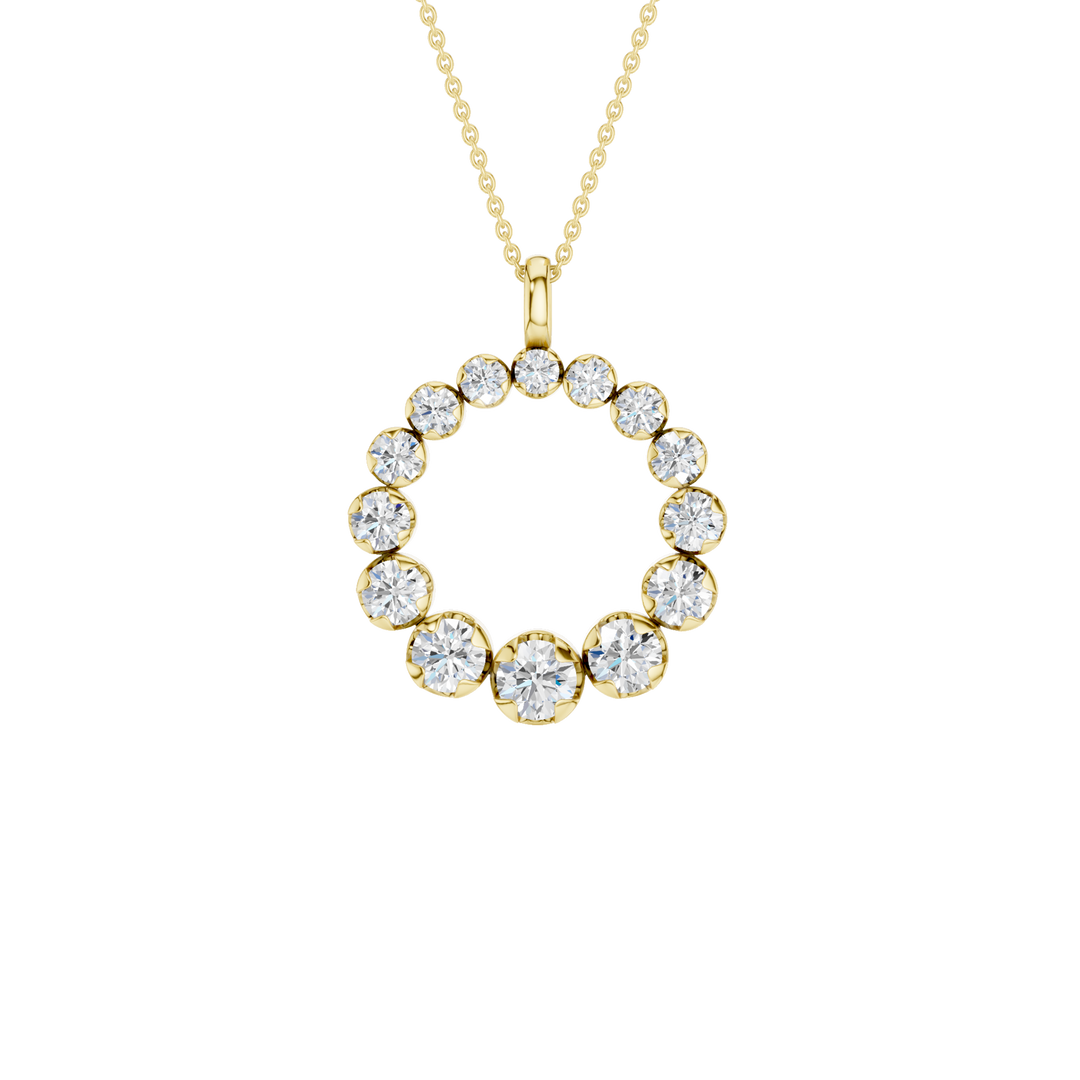 Graduated Circle Pendant (Round) in 14K Yellow Gold – Silvadi Jewelry Aurora CO