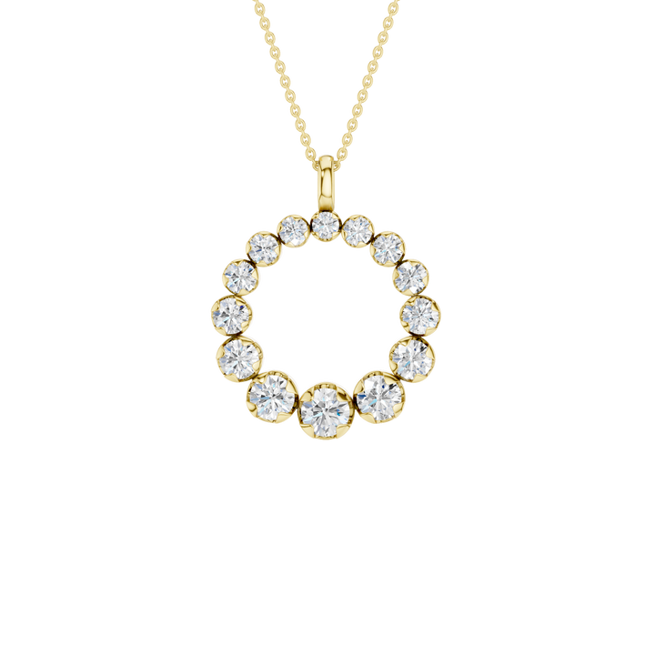 Graduated Circle Pendant (Round) in 14K Yellow Gold – Silvadi Jewelry Aurora CO