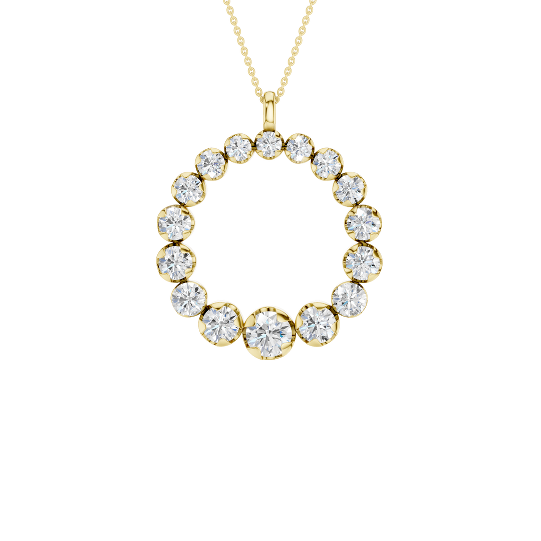 Graduated Circle Pendant (Round) in 14K Yellow Gold – Silvadi Jewelry Aurora CO