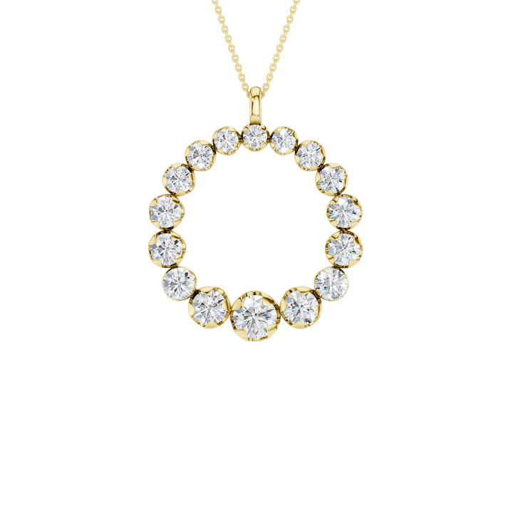 Graduated Circle Pendant (Round) in 14K Yellow Gold – Silvadi Jewelry Aurora CO