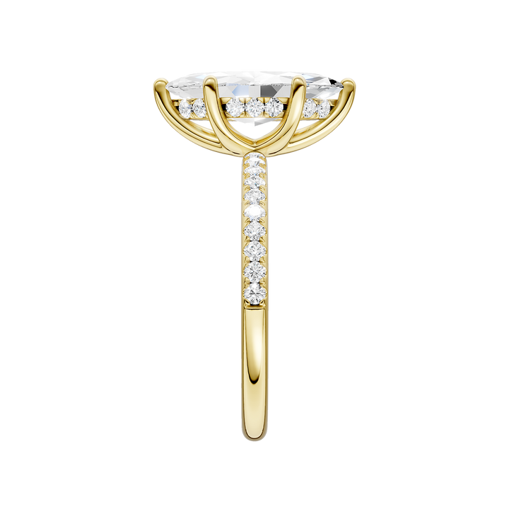 Hidden Halo Engagement Ring (Marquise) in 14K Yellow Gold – Silvadi Jewelry Aurora CO