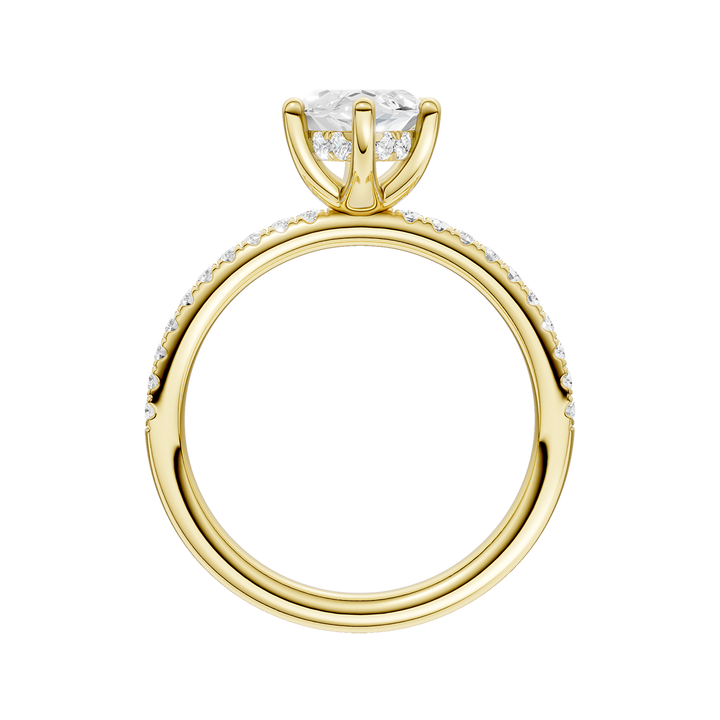 Hidden Halo Engagement Ring (Marquise) in 14K Yellow Gold – Silvadi Jewelry Aurora CO