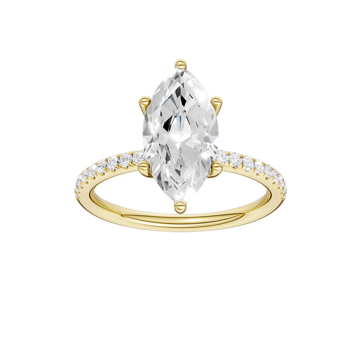 Hidden Halo Engagement Ring (Marquise) in 14K Yellow Gold – Silvadi Jewelry Aurora CO