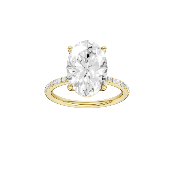 Hidden Halo Engagement Ring (Oval) in 14K Yellow Gold – Silvadi Jewelry Aurora CO