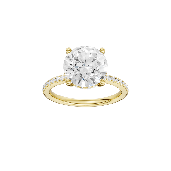 Hidden Halo Engagement Ring (Round) in 14K Yellow Gold – Silvadi Jewelry Aurora CO