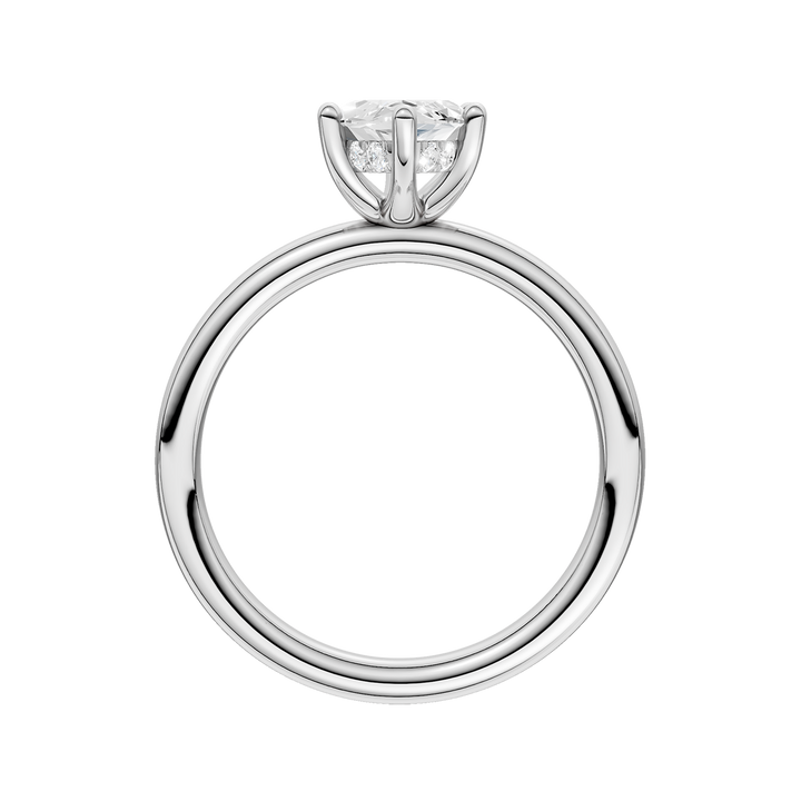 Hidden Halo Plain Shank Engagement Ring (Marquise) in 14K White Gold – Silvadi Jewelry Aurora CO