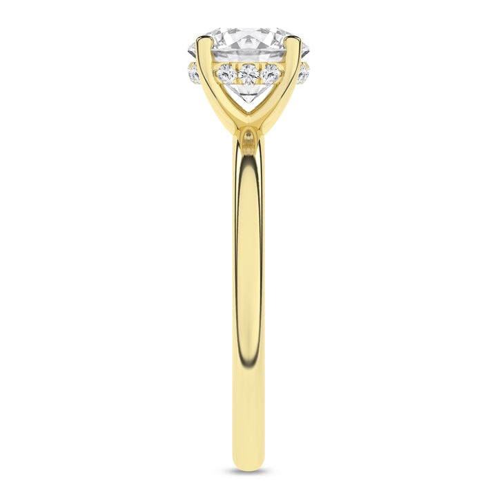 Hidden Halo Plain Shank Engagement Ring (Round) in 14K Yellow Gold – Silvadi Jewelry Aurora CO